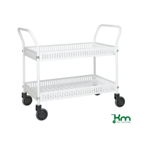 Kurvevogn, 2 kurvehylder, hvid