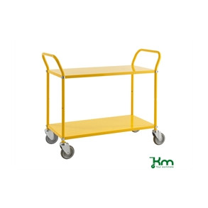 Kul�rvogn, 2 hylder, gul