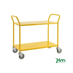 Kul�rvogn, 2 hylder, gul