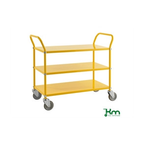Kul�rvogn, 3 hylder, gul