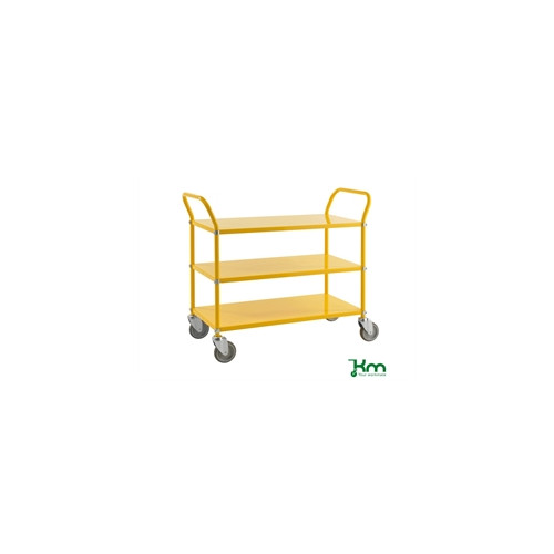 Kul�rvogn, 3 hylder, gul