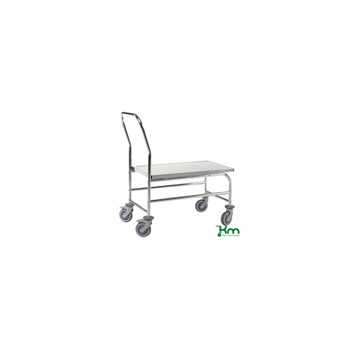 Rustfri ladvogn (C2), h�vet lad, 850x490x925, rf. hjul