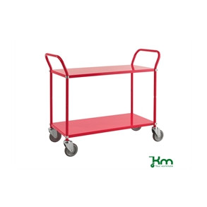 Kul�rvogn, 2 hylder, r�d