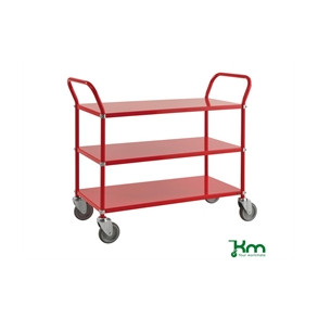 Kul�rvogn, 3 hylder, r�d
