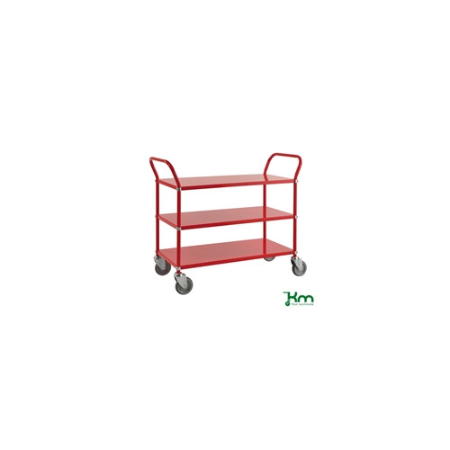 Kul�rvogn, 3 hylder, r�d