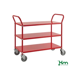 Kul�rvogn, 3 hylder, r�d