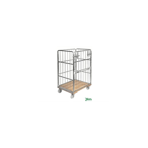 Rullecontainer , tr�bund, 4 s, 845x630x1390