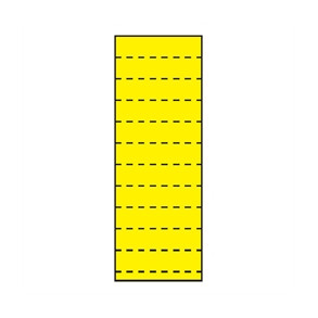 Etiketark, 11 stk 100x26 mm etiket./ark, gul