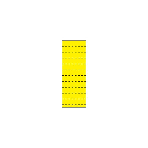 Etiketark, 11 stk 100x26 mm etiket./ark, gul