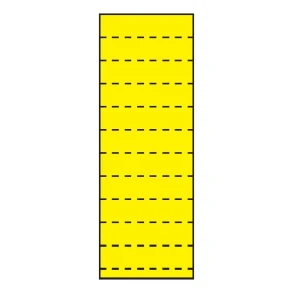 Etiketark, 11 stk 105x26 mm etiket./ark, gul