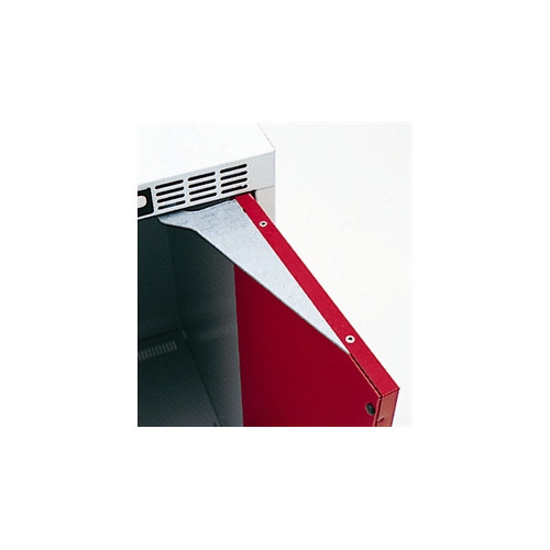 Garderobeskab m/ben, lige tag, 1x1, 300 mm