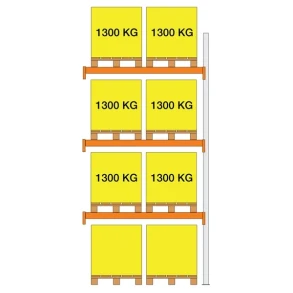Tilbygn. XS30 2500X1100x1850 3 b�relag (1300kg/pl)