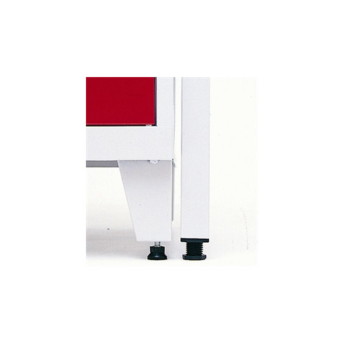 Garderobeskab m/ben, lige tag, 1x1, 300 mm