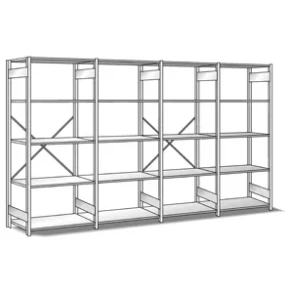 Tilbud Reol No.1 4 fags 2100, 5 hylder 1000x400 galv.