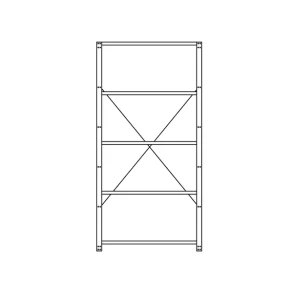 Reol No.1 Startfag 2100, 5 hylder 1000x400 galv.
