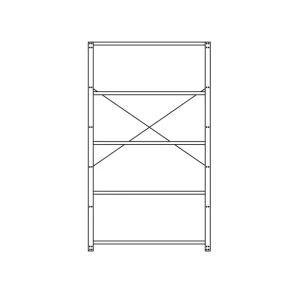 Reol No.1 Startfag 2100, 5 hylder 1170x400 galv.