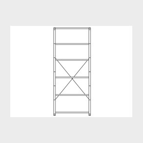 Reol No.1 Startfag 2500, 6 hylder 1000x300 galv.