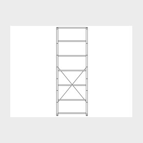 Reol No.1 Startfag 3000, 7 hylder 1000x300 galv.