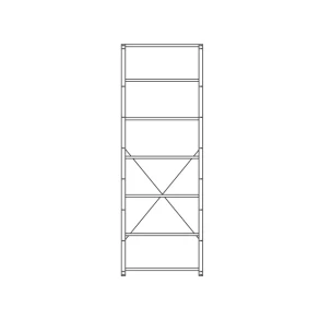 Reol No.1 Startfag 3000, 7 hylder 1000x400 galv.