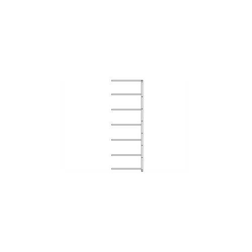 Reol No.1 Tilbygn. 3000, 7 hylder 1000x400 galv.