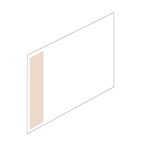 Gangskilt lige SK 150x150 mm, transparent