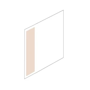 Gangskilt lige SK 75x150 mm, transparent