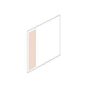 Gangskilt lige SK 75x150 mm, transparent