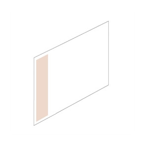 Gangskilt lige SK 150x150 mm, transparent
