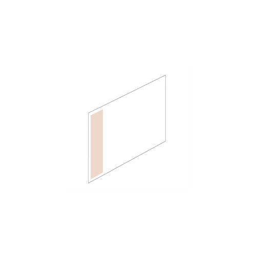 Gangskilt lige SK 150x150 mm, transparent
