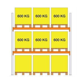 Pallereol startfag XS30 2000x1100x2700 2 b�relag (600kg/pl)